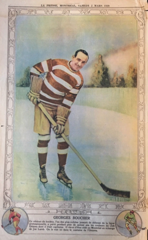 Georges Boucher 1929 La Presse Hockey Photo