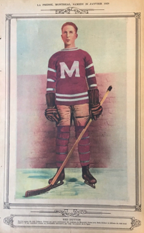 Red Dutton 1929 La Presse Hockey Photo