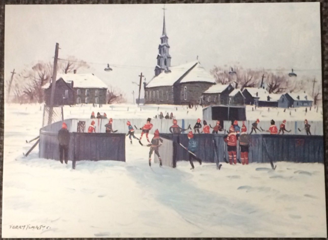 Vintage Hockey Christmas Card sent by NHL President John A. Ziegler