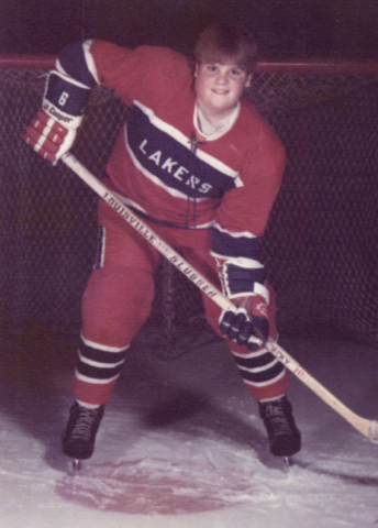 Chris Farley as a Teenage Ice Hockey Player 1970s
