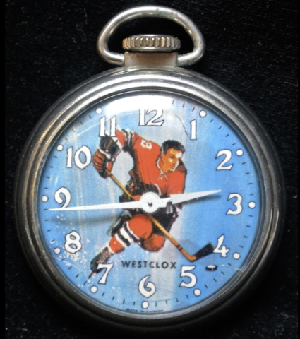 Westclox Pocket Watch - Hockey Pocket Watch 1970s
