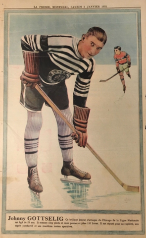 Johnny Gottselig 1931 La Presse Hockey Photo