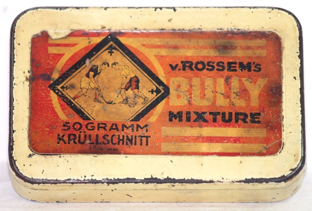 Antique Tobacco Tin - V. Rossem's Bully Mixture Tobacco Tin 1940s