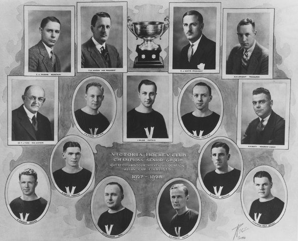 Montreal Victorias Team Photo 1928 Victoria Hockey Club