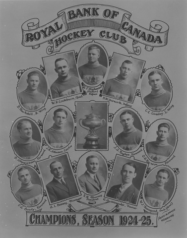 Royal Bank of Canada Hockey Team 1925 Winnipeg Bankers Hockey League Champions
