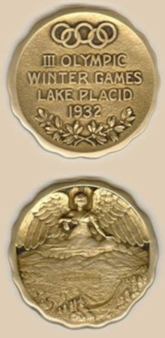 1932 Winter Olympics Gold Medal from Lake Placid Olympic Games