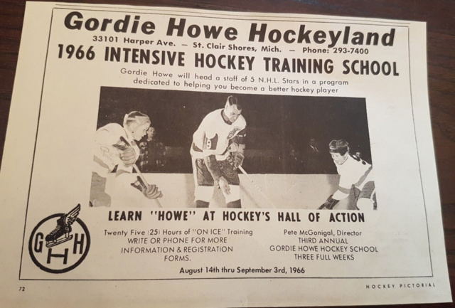 Gordie Howe Hockeyland 1966 Hockey Training School