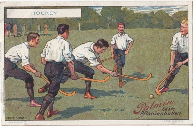 German Hockey Card - Hockey for Palmin beste Pflanzenbutter 1910