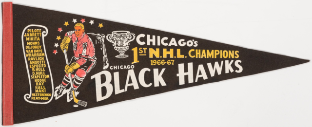 Chicago Black Hawks 1967 Pennant