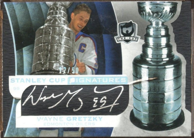 The Cup Hockey Card 12/50 autographed by Wayne Gretzky 2008 Upper Deck