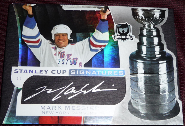 The Cup Hockey Card 29/50 autographed by Mark Messier 2008 Upper Deck