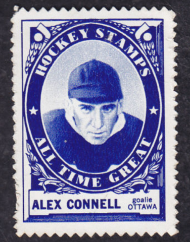 1961 Topps Hockey Stamp - Alex Connell