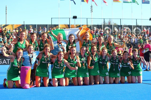 Ireland Women's National Field Hockey Team 2018 Silver Medal Winners 