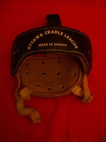 Leather ice Hockey Helmet 1950s 3d