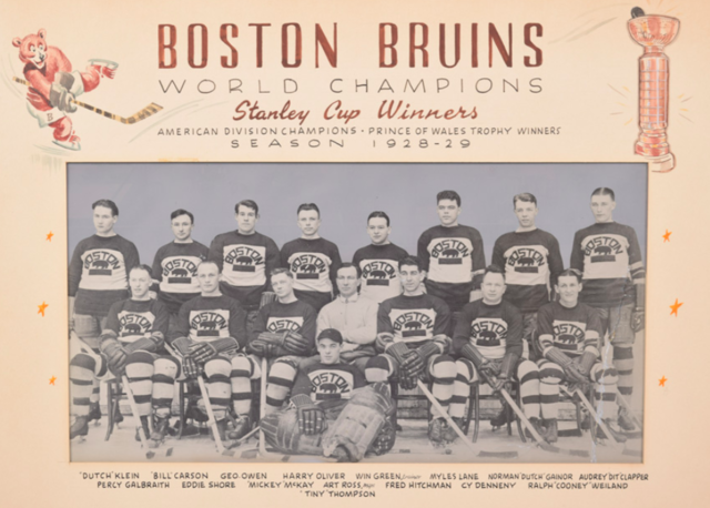 Boston Bruins 1929 Stanley Cup Champions