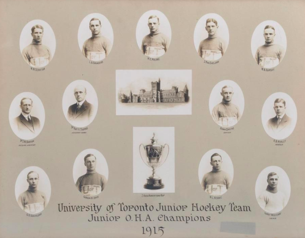 University of Toronto Junior Hockey Team 1915 J. Ross Robertson Cup Champions