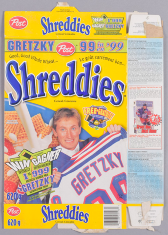 Wayne Gretzky Shreddies Box 1999