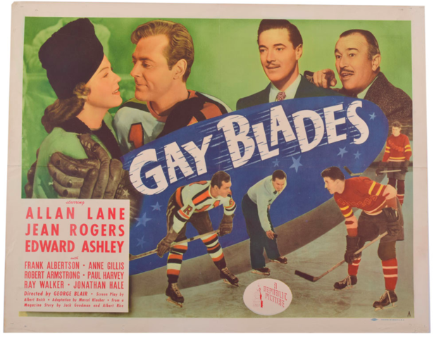 Gay Blades Movie Poster 1946 Hockey Movie