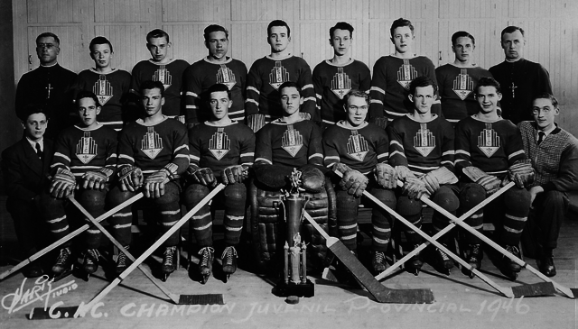 École Supérieure Immaculée-Conception 1946 Quebec Juvenile Hockey Champions