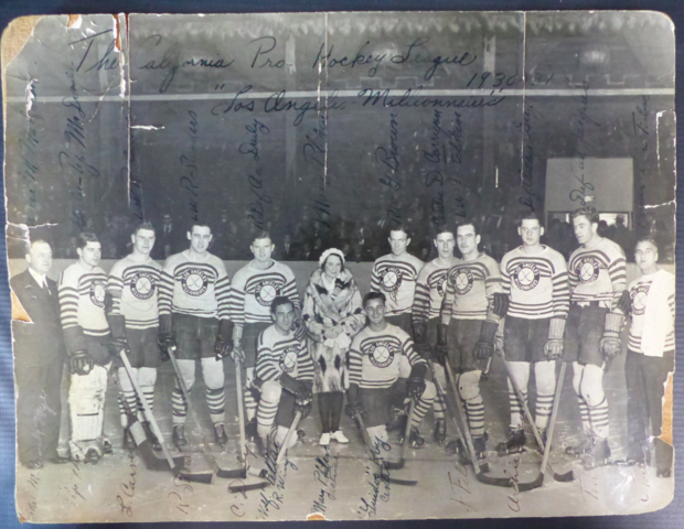 Los Angeles Millionaires Hockey Team 1930 California Hockey League