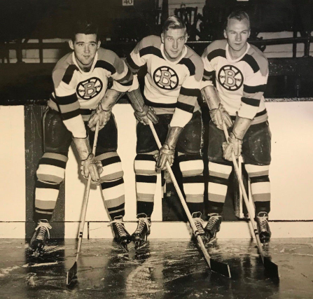 Johnny Peirson, Paul Ronty and Kenny Smith 1948 Boston Bruins