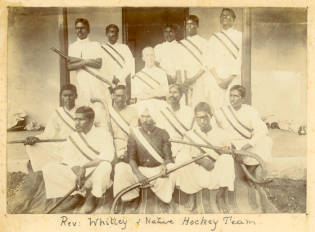 Antique Indian Hockey Team - Late 1890s India