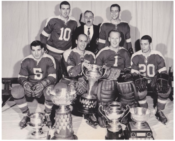Members of the Windsor Bulldogs 1963 Allan Cup Champions, Robertson Cup Champs