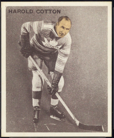 Harold Cotton Hockey Card 1933 Ice Kings World Wide Gum No. 33