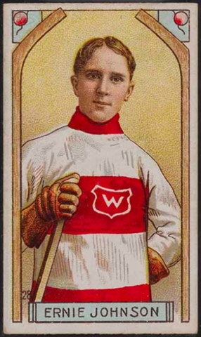 Ernie Johnson Hockey Card 1911 C55 Imperial Tobacco No. 28