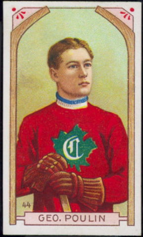 George Poulin Hockey Card 1911 C55 Imperial Tobacco No. 44