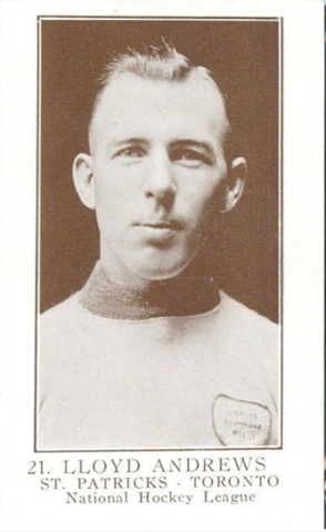 Lloyd Andrews Hockey Card 1923 V145-1 William Paterson No. 21
