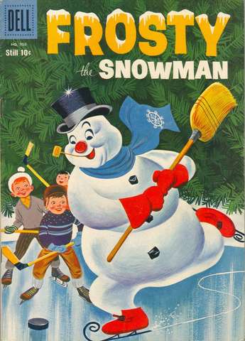 Frosty the Snowman Playing Ice Hockey 1958 Dell Comics No. 950