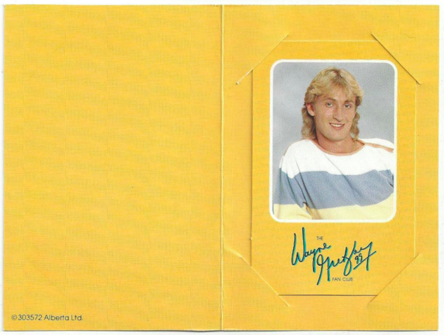 Wayne Gretzky Fan Club Membership Card 1981