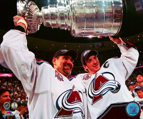 Ray Bourque & Joe Sakic 2001 Stanley Cup Champions