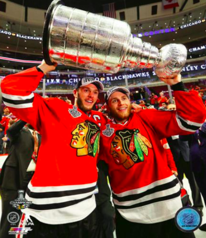 Jonathan Toews & Patrick Kane 2015 Stanley Cup Champions