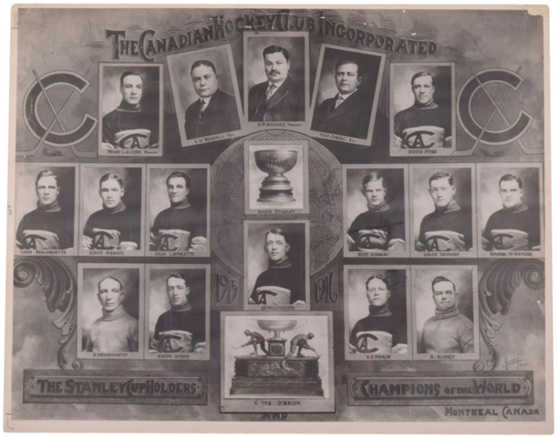 Montreal Canadiens 1916 Stanley Cup Champions