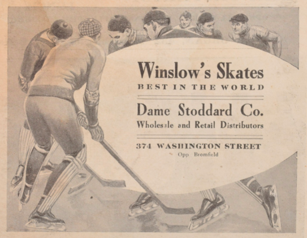 Winslow's Skates Ad 1913 Winslow's Hockey Skates