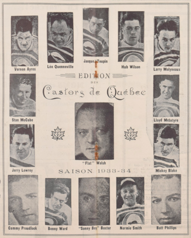 Castors de Québec / Québec Castors  - Québec Beavers 1933
