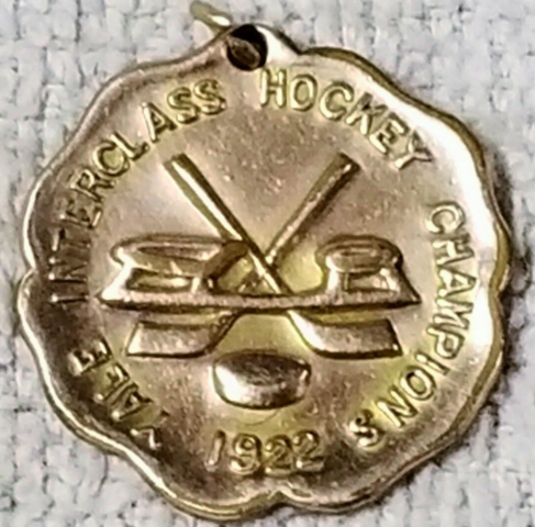 Yale University Hockey History 1922 Interclass Hockey Champions Medal