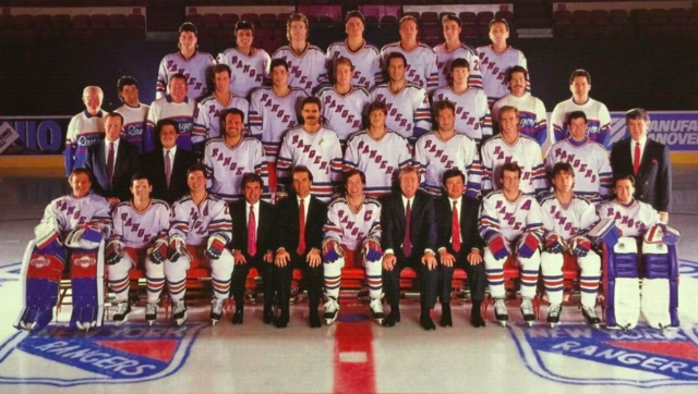 New York Rangers Team Photo 1989