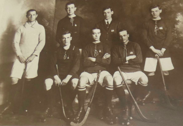 Barrow Roller Hockey (Rink Hockey) Team - circa 1905 Barrow-in-Furness, England
