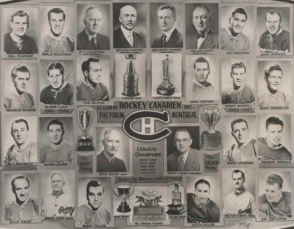 Bill Durnan 1946 Montreal Canadiens Vintage Throwback NHL Hockey Jersey