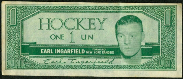 Earl Ingarfield Hockey Money 1962 Topps Hockey Bucks