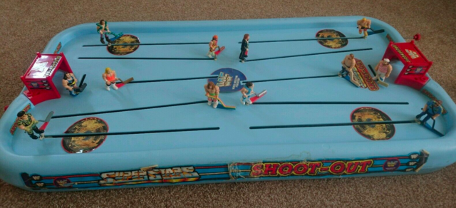 WWF Super Stars Shoot-Out Table Top Hockey Game 1990