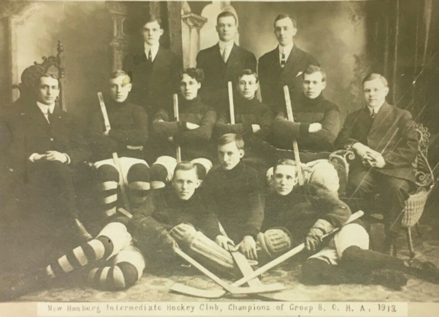 New Hamburg Intermediate Hockey Club 1913 Champions Group 8 O.H.A.