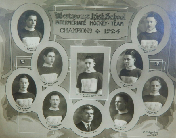 Westmount High School Hockey Team 1924 Intermediate Champions