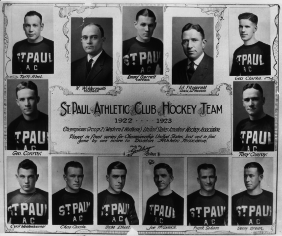 St. Paul Athletic Club Hockey Team 1923 USAHA Western/Northern Champions