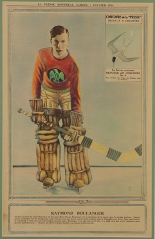Raymond Boulanger 1930 La Presse Hockey