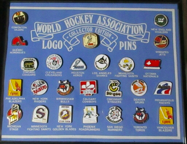 World Hockey Association Team Logo Pins WHA Hockey