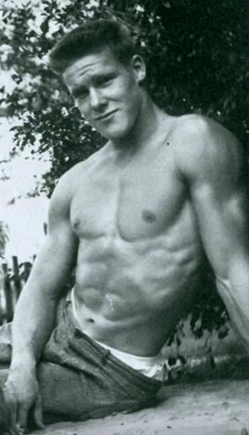 Tim Horton Shirtless 1940s